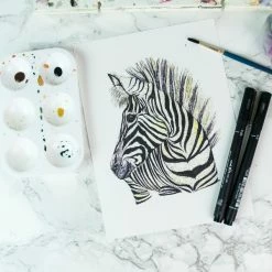 Uni Pochette Feutres D'écriture Et De Dessin - Pointes Pinceau Brush - 5 Pcs -creavea shop pochette feutres decriture et de dessin pointes pinceau brush 5 pcs p 6