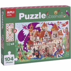 Apli Agipa Puzzle Enfant 104 Pièces Thème Château Apli Kids