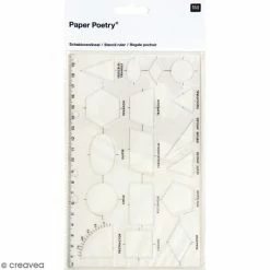Rico Design Règle Organigraphe - 20 X 12,6 Cm - 17 Formes