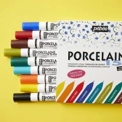 Pebeo Set De Feutres Porcelaine P150 - Pointe Fine 0,7 Mm - 9 Pcs -creavea shop set de feutres porcelaine p150 pointe fine 07 mm 9 pcs p 5