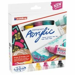 Set De Marqueurs Acrylic Edding 5400 - Double Pointe - Modern Basic - 5 Pcs -creavea shop set de marqueurs acrylic edding 5400 double pointe modern basic 5 pcs p 4