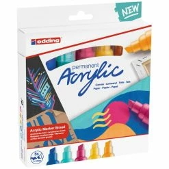 Set De Marqueurs Acrylique Edding 5000 - Pointe Large - Abstract - 5 Pcs -creavea shop set de marqueurs acrylique edding 5000 pointe large abstract 5 pcs p 5