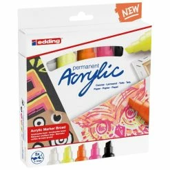 Set De Marqueurs Acrylique Edding 5000 - Pointe Large - Neon - 5 Pcs -creavea shop set de marqueurs acrylique edding 5000 pointe large neon 5 pcs p 4