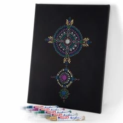 Set De Marqueurs Acrylique Edding 5100 - Pointe Moyenne - Metallic - 5 Pcs -creavea shop set de marqueurs acrylique edding 5100 pointe moyenne metallic 5 pcs p 3