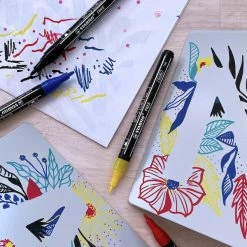 Set De Marqueurs Acryliques T100 Stabilo Free - Spring - 5 Pcs -creavea shop set de marqueurs acryliques t100 stabilo free spring 5 pcs p 5