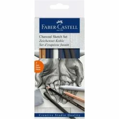 Faber-Castell Set D'esquisse Au Fusain "Pitt" - 7 Pièces