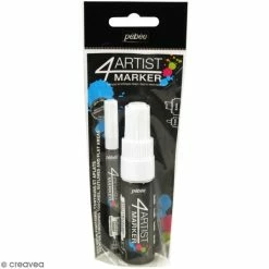 Pebeo Set Duo 4Artist Marker - Blanc - 2 Marqueurs (2 Mm/8mm)