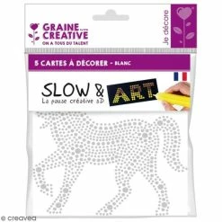 Set Peinture Slow & Art Graine Créative - Animaux Blancs - 9 Pcs