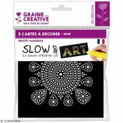 Set Peinture Slow & Art Graine Créative - Mandalas Noirs - 9 Pcs