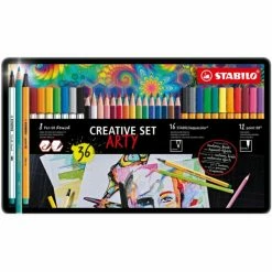 Stabilo Set "Point 88/Pen 68 Brush/aquacolor Arty" - Etui De 36
