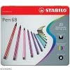 Stabilo Pen 68 - Etui En Métal De 20 Feutres - Couleurs Assorties -creavea shop stabilo pen 68 etui en metal de 20 feutres couleurs assorties p