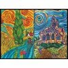 ColorVelvet Van Gogh Eglise D'Auvers Sur Oise - Pochette A4 - 12 Feutres Inclus - 36 X 26 X 1,8 Cm - à Colorier -creavea shop van gogh eglise dauvers sur oise pochette a4 12 feutres inclus 36 x 26 x 18 cm a colorier p